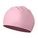thumbnail image 3 of Gorro de baño de silicona unisex, muy elástico y cómodo para deportes acuáticos. Rosa, 3 of 9