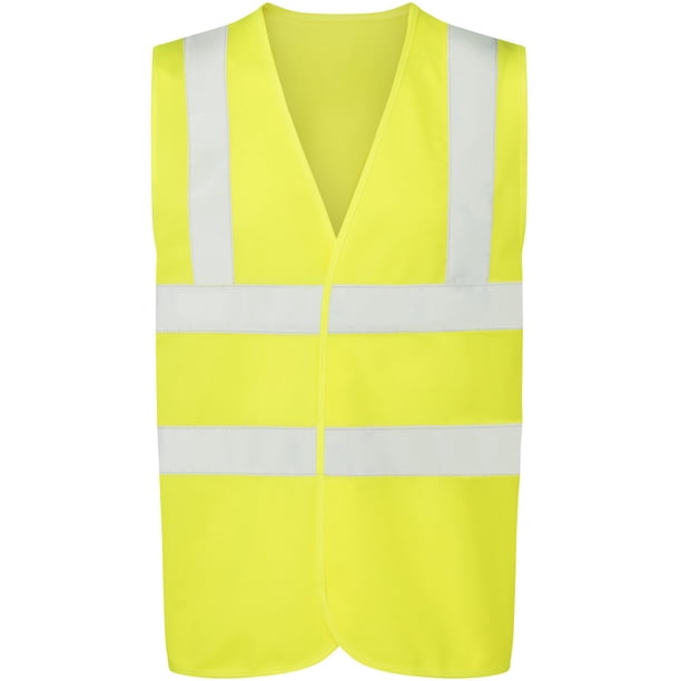 Ultimate Everyday Apparel - Chaleco de seguridad UCC 4 para hombre caballero (Amarillo Alta Visibilidad)