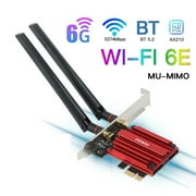 Fenvi PCE-AXE3000 WiFi 6E PCIe 5400M WiFi Card Tri-Band AX210 Network Card Desktop Wireless Adapter