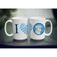 thumbnail image 3 of Blue White Natural Eared Boxer Coffee Mug 15 oz, 3 of 5