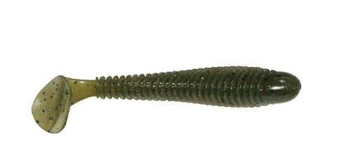 Googan Baits Saucy Swimmer 4.8-Inch Fishing Lure, Green Pumpkin Blue, 6-Pack