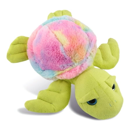 UPC: 0707466780827 | DolliBu Rainbow Green Sea Turtle Stuffed Animal – Soft Huggable Turtle Stuffed Toy  Adorable Playtime Ocean Plush Toy  Cute Cuddle Gifts  Super Soft Plush Doll Animal for Kids and Adults – 10 Inch