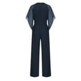 thumbnail image 5 of Ashirexll Overalls for Women, Loose Jumpsuits for Women, Jumpsuit Pajamas Casual Round Neck Comfortable Long Pants Navy M, 5 of 6