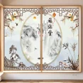 thumbnail image 4 of Póster con estampado de peonía de ciruela y loto con letras, elegante pintura china en lienzo, arte de pared de plantas, cuadros decorativos para el hogar, 4 of 5