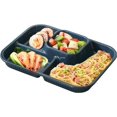 thumbnail image 4 of 4PCS Unbreakable Divided Plates for Adults, Lightweight Reusable Plastic Compartment Portion Control Plates, 1.8 Inch deeper depth Dinner Plate for Soup,yogurt, 4 of 13