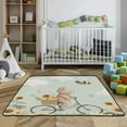 thumbnail image 3 of WOBOGO Cut Bear Riding Bicycle Baby Playmats Extra Large Waterproof Rollable Activity Pads for Toddlers 50×50inch, 3 of 7