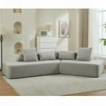 thumbnail image 5 of [Modern Minimalist Boucle Teddy Fabric 128" Four-Seater Modular Sofa], 5 of 21