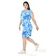 thumbnail image 2 of Vestido Tie Dye con cinto Roman Fashion /Tallas Extras, 4238 (Azul claro) azul 40, 2 of 6