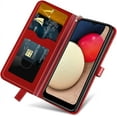 thumbnail image 4 of Compatible with Samsung Galaxy A03S Wallet Case, Galaxy A03S Case Leather with Card Holder Magnetic Kickstand Wrist Strap Flip Shockproof Phone Case for Samsung Galaxy A03S Life Tree Red, 4 of 14