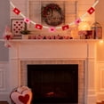 thumbnail image 6 of 1PC Retro Valentines Day Decor, Felt Envelope Wood Bead Valentines Garland Banner, Valentine’s Day Banner for Wedding, Anniversary Decor, 6 of 7
