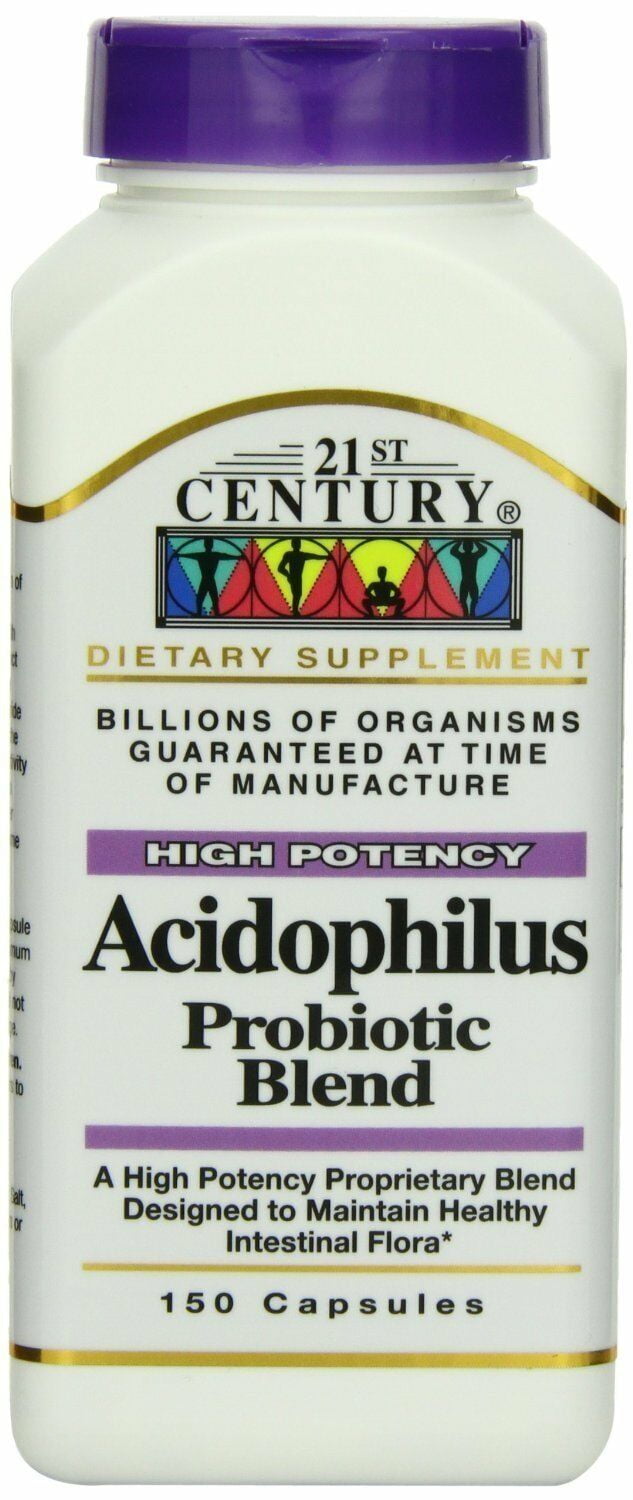 21St Century Acidophilus Probiotic Blend Capsules, 150 Ct, 2-Pack ...