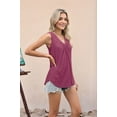 thumbnail image 4 of Women'S Casual Sleeveless Tank Top Wine Red L, 4 of 8