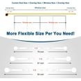 thumbnail image 5 of FLY HAWK White Curtain Rod Kit - 5/8" Adjustable Curtain Rods for Window 30" to 93", Including Two Brackets, 5 of 8