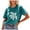 Mint Green, variant on Womens Sea Turtle Graphic T-Shirt Short Sleeve Crewneck Ocean Theme Top Summer Casual Animal Print Tee Soft Coastal Fashion Shirt