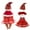 Red, variant on Doll Clothes Set For 18 Inch Doll, Christmas Dress Shawl Hat Set, Fashion Character Costume Toy, Creative Design Dress Up Outfit, Girls Gift Party Doll Clothing