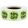 thumbnail image 1 of Hot Green 10%Off Circle Stickers | 0.75" Inch Round | 500 Pack, 1 of 6