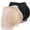#2 Mid-Waist - Black+Beige, variant on Women Seamless Lace Butt Lifter Panties Padded Removable Enhancer Control Panties Body Shaper Underwear