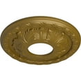 thumbnail image 3 of Ekena Millwork 11 3/8"OD x 3 5/8"ID x 1 1/8"P Leaf Ceiling Medallion (Fits Canopies up to 4 3/4"), Hand-Painted Gold, 3 of 7