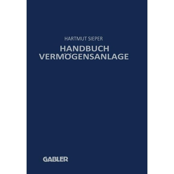 Handbuch VermÃ¶gensanlage, (Paperback)
