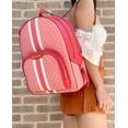 thumbnail image 7 of Michael Kors Large Abbey Jaycee Backpack Grapefruit MK Signature Stripe, 7 of 7