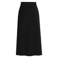 thumbnail image 1 of Innerwin Women's High Waist Knitted Midi Skirt, Black, Size 5XL, 1 of 2