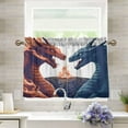 thumbnail image 6 of Ryvnso Dragon in Fire Half Curtains Sets Tier 2 Panels Short Curtain Rod Pocket 27"W x 24"L, 6 of 7