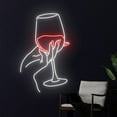 thumbnail image 2 of Handmadetneonsign Wine Glass Girl Hand Neon Light, Wine Glass Lady Hand Neon Sign, Wine Glass, 2 of 5