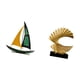 thumbnail image 5 of Figura de velero,Escultura de velero de hierro para decoración de oficina y hogar,Estatua de barco de escritorio para decoración de entrada de gabinete,Escultura de ola del océano,Escultura, 5 of 8
