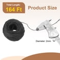 thumbnail image 2 of Uxcell 164 Feet Natural Jute Twine String, 2mm Twine String Color Jute Twine Jute Rope for DIY Art Crafts Gift Wrapping Decoration Packing Gardening Plant Hanger, Black, 2 of 6