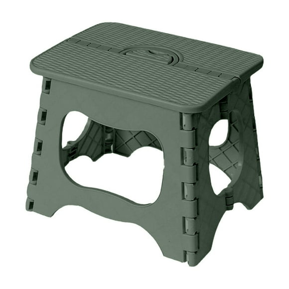 Foldable Plastic Stool 9.65x11.81in - Space-Saving Lightweight Stool for Home/Office/Outdoor | Heavy-Duty Collapsible Step Stool (Pink/Green 1.10lb)​