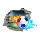 thumbnail image 3 of Adhesivos de pared con diseño de balón de fútbol roto en 3D, 40 x 60 cm, PVC, 3 of 3