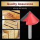 thumbnail image 2 of V Groove Router Bit, Tungsten Carbide V Router Bit for CNC Engraving, End Mill Woodworking Tool with 6mm Shank (6mm Shank, 32mm Width, 90 Degree), 2 of 5