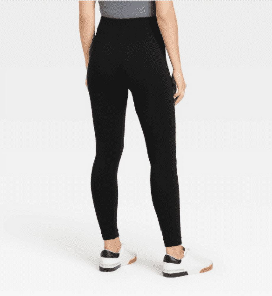 Women's High Waisted Cotton Blend Seamless Leggings - A New Day