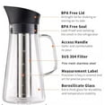 thumbnail image 4 of Alkaline Water Filter Pitcher with Infuser, Glass Pitcher with Lid 1.5L | 9.5 pH Alkaline Filters | Tea Pitcher | Borosilicate Glass | Infuser Pitcher, 4 of 8
