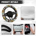 thumbnail image 4 of Uorisanigo Boho 15 Inch Car Wheel Cover for Women Sunflower Car Steering Wheel Protector for Winter Breathable Fuzzy Steering Wheel Cover with Elastic Edge Novelty Car Decor Gift for Mom, 4 of 8
