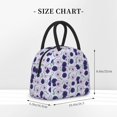 thumbnail image 2 of Honeii Daisies Flowers Print Insulated Lunch Bag Women Reusable Lunch Box with Pocket for Work Picnic Travel -One Size, 2 of 6