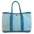thumbnail image 2 of Pre-Owned HERMES Garden Party TPM Toile Officier Leather Handbag/Tote Bag, Women's,... (Fair), 2 of 18
