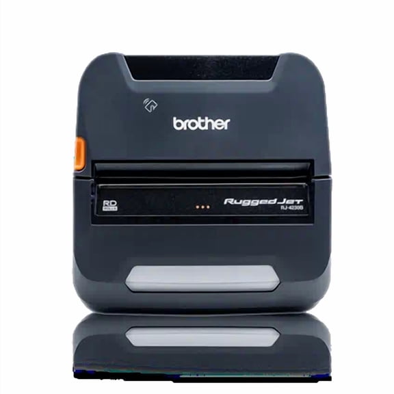 Brother RuggedJet RJ-4230BL Mobile Direct Thermal Label Printer – 4" Portable Bluetooth Monochrome Printer, Rugged Design for Industrial Use