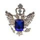 thumbnail image 1 of Broche de águila de cristal con forma de botón para camisa, accesorio para traje, para hombre y mujer Plata + Azul, 1 of 8