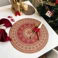 thumbnail image 1 of Wzzjkit Napperons de Noël Ronds Tissés Flocon de Neige Renne Napperons Rouges Antidérapants pour Tables de Cuisine de Vacances, 1 of 6