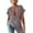 Light brown, variant on Women Deep V Neck Short Sleeve Side Slit Oversized T Shirts Tunic Top