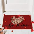 thumbnail image 5 of Valentine's Day Red Heart Bow Doormat Scalloped Edge Heart Welcome Door Mat 23 x 16 Inch Cute Flowers Artificial Coir Non Entrance Rugs for Indoor Outdoor Kitchen Decor, 5 of 5
