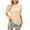 Yellow, variant on yillto Women's Summer Tshirts Short Sleeve Crewneck Pullover Blouse Shirts Side Split Tunic Tops