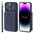 thumbnail image 4 of Case for iPhone 15 Pro Max, Detachable Crossbody Strap Wallet Case with Card Slots, Stand Ring Flip PU Leather Protective Cover Lanyard for Women for iPhone 15 Pro Max, Darkblue, 4 of 7