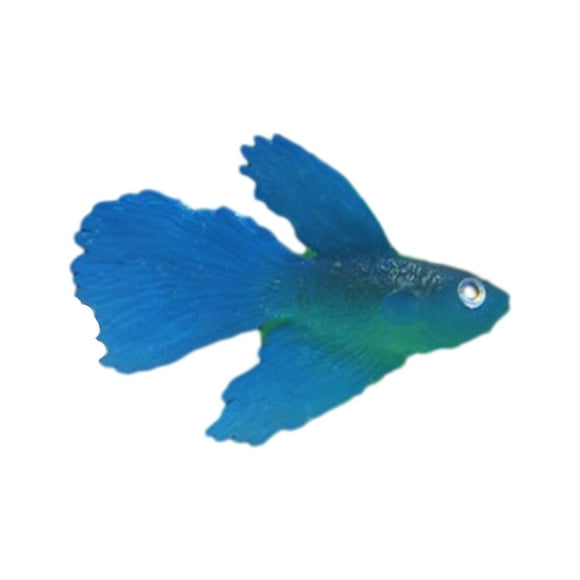 maytalsory Fish Tank Landscaping Decoration Simulation Small Fake Fish Luminous Ornamental Fish Fluorescent Silicone Fish Aquarium Fish Supplies Fighting Fish Blue