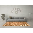 thumbnail image 3 of Ahgly Company Indoor Round Abstract Orange Modern Area Rugs, 4' Round, 3 of 4