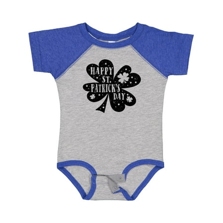 

Inktastic Happy St. Patrick s Day Shamrock Silhouette in Black Boys or Girls Baby Bodysuit