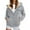 Light Gray, variant on Bibifish Womens Hoodies Chicago City Letter Print Winter Warm Fleece Lined Zip Up Hoodies Outdoor Sports Workout Graphic Unisex Jackets