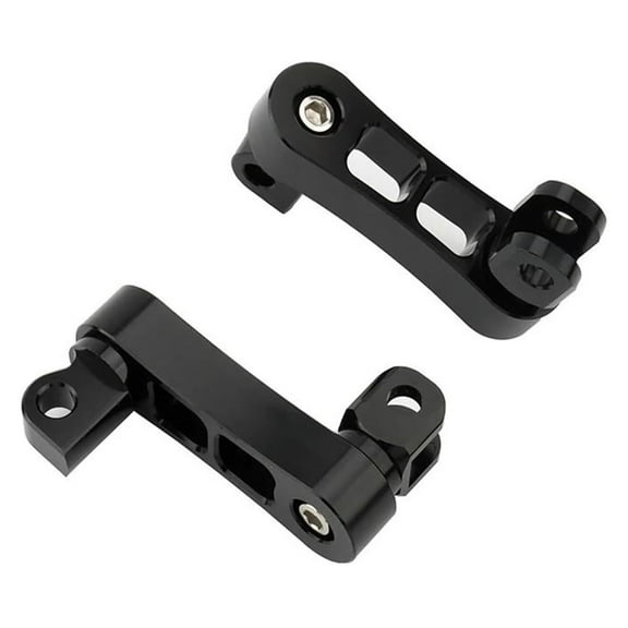 MPXBM Powersports Foot Pegs Motorcycle Passenger Foot Pegs Mount Kit Black For Harley For Honda For BMW Universal Highway Footpeg Clamp Extensions Bracket Replacement upgrade accessories(Black)