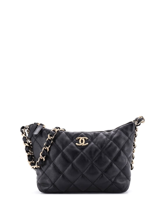 Pre-Owned CC Chain Hobo Quilted Caviar Small By Rebag